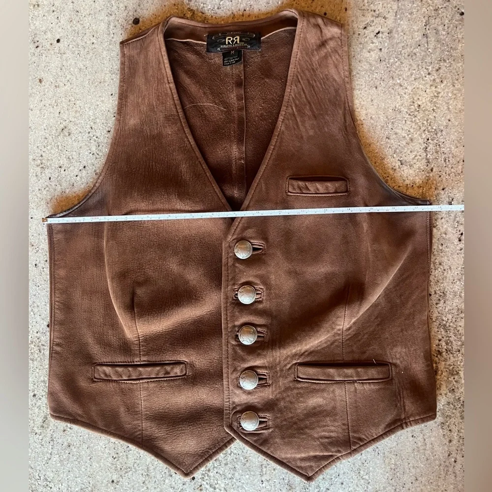 Ralph Lauren RRL Double RL leather vest - Picture 3 of 6